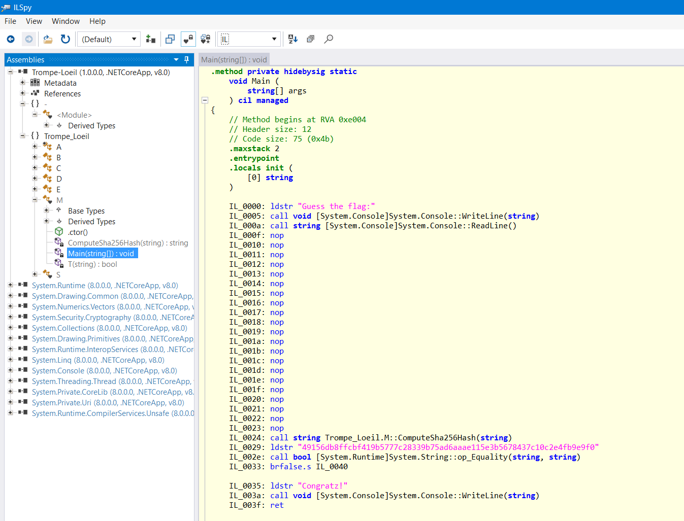 assembly trompeloeil