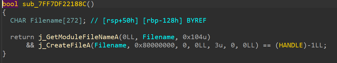 first anti debug check