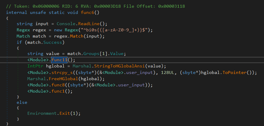 func6 calling func11