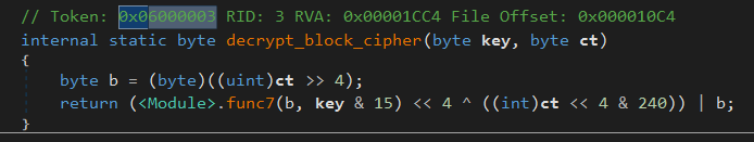 decrypt block cipher