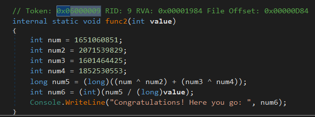 dnspy func2 first c# trigger exception